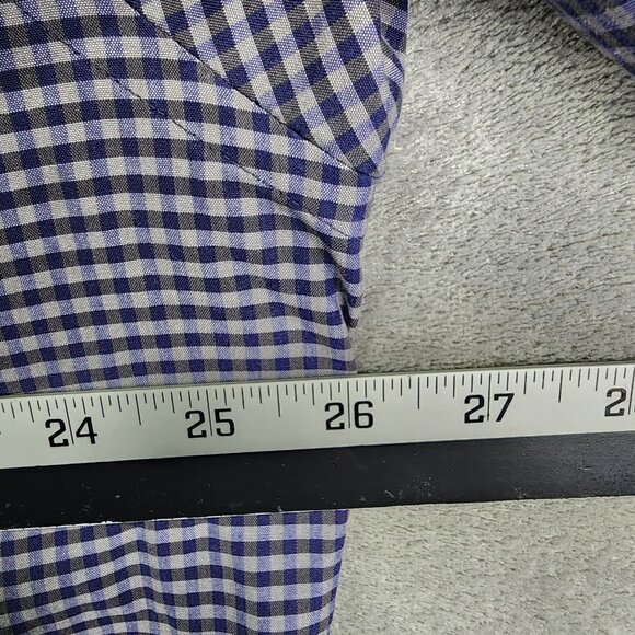 Mens Egara Non Iron Blue Checkered Shirt Long Sleeve Button Down Size XXL - Picture 5 of 7